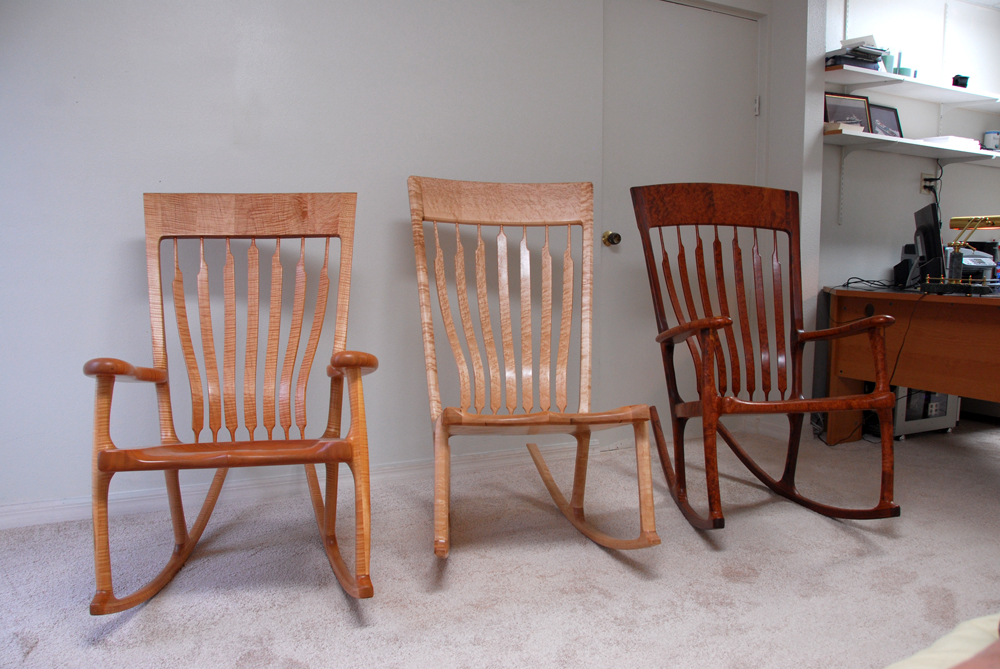 A small and two medium chairs